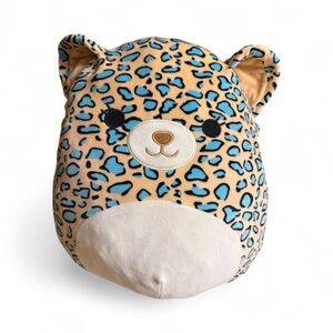 Squishmallows Leopard Plush 18” Blue Spots Kellytoy Big Cat Cuddle Toy